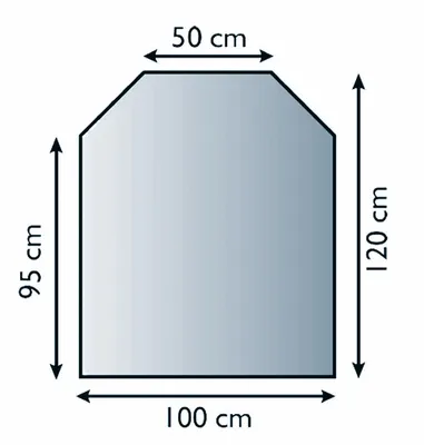 Produktbild von Glasbodenplatte 6mm dick, 100cm x 120cm, glasklar