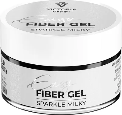 Produktbild von Victoria Vynn | Easy Fiber Gel Sparkle Milky - Weiß - 15 Ml - Fibergel - Nagelverlängerung