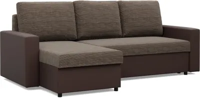 Produktbild von Ecksofa mit Schlaffunktion LUNA, Universelle Seite, Braun + Braun