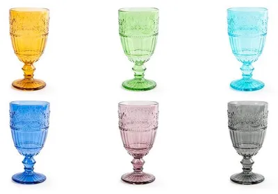 Produktbild von Excelsa set von 6 gläser Country Flower glas 35 cl bunt