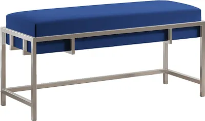 Produktbild von BETTSO Klassische Polsterbank LAMO 80 marineblau - Chromgestell