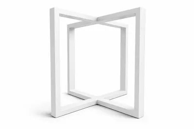 Produktbild von Tisch-Kufen Schwerlast Tischgestell aus Metall, Stabile Möbel-Kufen, Tischbeine für Esstisch und Schreibtisch Weiß