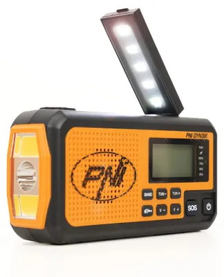 Productafbeelding van Draagbare radio PNI DYN300, met dynamo, zonnelaadfunctie, zaklamp en powerbank (400 mAh)