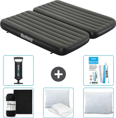 Produktbild von Bestway Luftmatratze – 3-in-1 – 1-Person – 2-Person – 99 x 188 x 25 cm – Grün – im Lieferumfang enthalten Zubehör