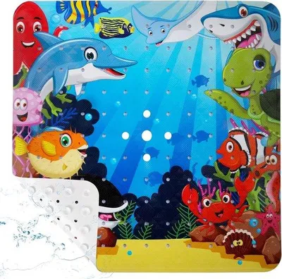 Obrázek produktu pro Protiskluzová podložka pro děti, 53 x 53 cm, bez BPA, PVC, odolná proti plísním, lze prát v pračce