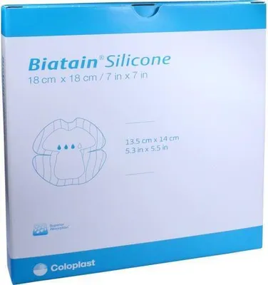 Image de Pansement mousse Biatain Silicone talon 18x18 cm, 5 pcs VER