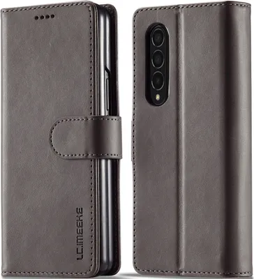 Immagine prodotto di Galaxy Z Fold4 Case, Flip Cover Wallet Case in pelle chiusura magnetica Stand Custodia protettiva per Samsung Galaxy Z Fold 4 5G Gris