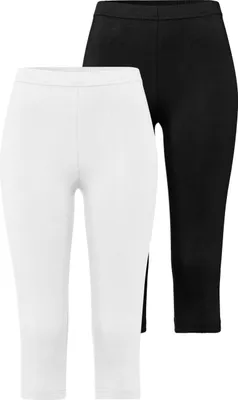 Produktbild von VIVANCE ACTIVE Caprileggings 1x weiß, 1x schwarz Größe 52/54