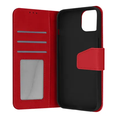 Obrázek produktu pro Avizar, kožená pouzdro pro Apple iPhone 13 Mini, červená