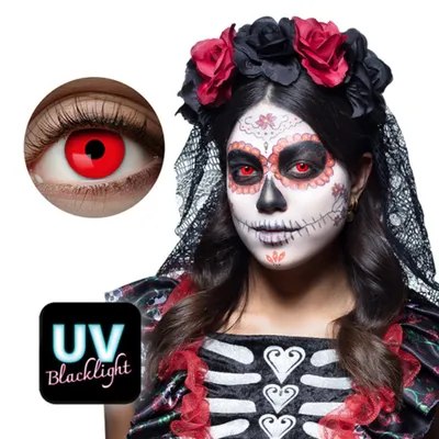 Zdjęcie produktu dla Boland 640082, Fancy dress contact lenses, Dorosły, Każda płeć, Czerwony, 40 g, 100 mm