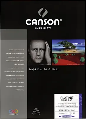 Zdjęcie produktu dla Papier fotograficzny CANSON INFINITY "Platine Fibre Rag" 310 g/m² A3 ekstra biały 25 arkuszy