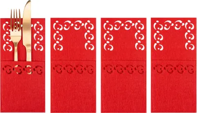 Obrázek produktu pro Vánoční Obal Na Příbory Kf357-4R 4Szt Red