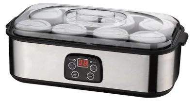 Joghurtbereiter, 8 Gläser 180 ml, LCD, Timer, 20–55 °C, 1,4 l