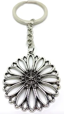 Obrázok produktu pre Onwomania prívesok na kľúče Flower Blossom Swamp Silver Metal Pendant Charm