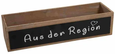 Produktbild von nature trends Holz-Kiste "Aus der Region" Braun gewaschen 45 x 13 x10,5 cm