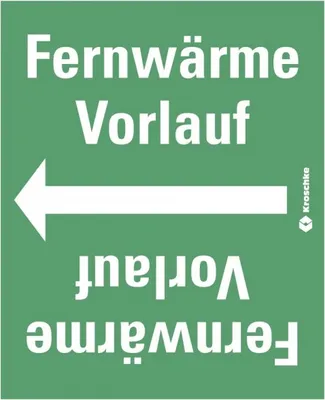 Produktbild von Dreifke® Rohrleitungsband Fernwärme Vorlauf, praxisbewährt, ab Ø 50mm, grün/w...