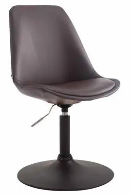 Produktbild von CLP Esszimmerstuhl Maverick Kunstleder drehbar und stufenlos verstellbar braun Gestell Farbe schwarz