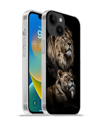 Produktbild von MuchoWow® Handyhülle Schutzhülle Hülle für Apple iPhone 14 - Softcase Löwe - Löwin - Porträt Silikon Softcase Handy Hülle - Mobiltelefonhülle