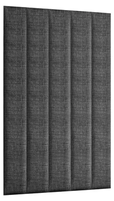 Produktbild von MG Design Polsterpaneel 15 x 120 cm in Grau - 3D Wandkissen fürs Bettkopfteil & Wanddeko, ohne Bohren, geräuschmindernd, fein strukturiert, pflegeleicht & Abriebfest