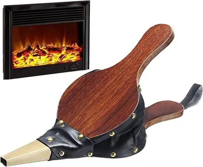 Produktbild von Famanu Holzblasebalg für Feuer, Kamin und Grill - 30,5 x 12,5 cm - Outdoor Kochen Picknick - Nachhaltig und praktisch