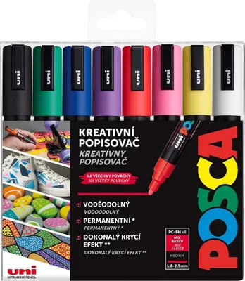 Image de POSCA 153544843 PC-5M Paint in a Pen Set 2 stylos à pointe bille large de 5 mm (21,16)