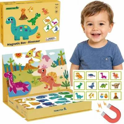 Obrázek produktu pro Tooky Toy Magnetické Puzzle Dinosauři Puzzle