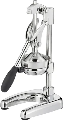 Produktbild von manueller Entsafter | Edelstahl | Handentsafter für 25% mehr Saft | geringer Kraftaufwand | professionelle Saftpresse | 22 x 18 x 45 cm, chrom