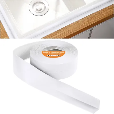 Produktbild von Selbstklebende Sockelleiste PVC, flexibel, 19 x 19 mm, 4,5 m, für Küche und Bad
