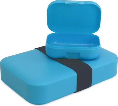 Productafbeelding van com-four® 2x lunchbox voor onderweg - Brotdozen in verschillende maten - Opbergdozen voor eten, snacks, fruit en groenten