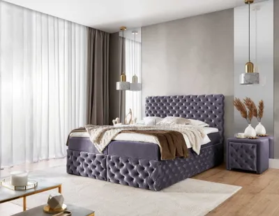 Produktbild von YOURHOUSE24 Boxspringbett Castel (Bonell-Matratze und Topperr), mit zwei Bettkästen (Farbe: Ikoo 21, Größe: 140x200 cm)
