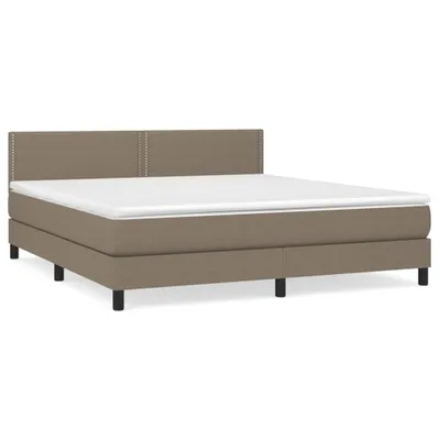 Produktbild von vidaXL Boxspringbett mit Matratze Taupe 180x200 cm Stoff