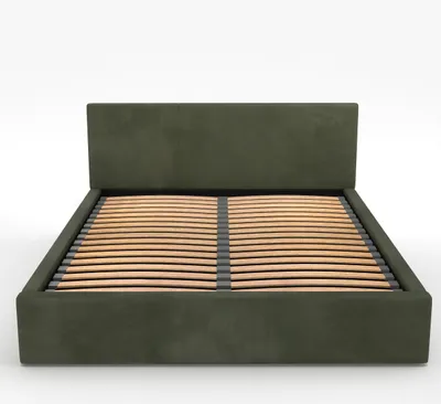 Produktbild von Muralo POLSTERBETT für Schlafzimmer Polsterbett mit Bettkasten Bett mit Polsterkopfteil Doppelbett 120x200 Bett mit Stauraum Khaki