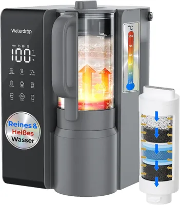 Produktbild von Waterdrop WD-M1 Heißwasser Umkehrosmose Tischwasserfiltersystem, 7 Temperaturoptionen, 6-stufige Reinigung, 3:1 Rein zum Abfluss, ohne Installation