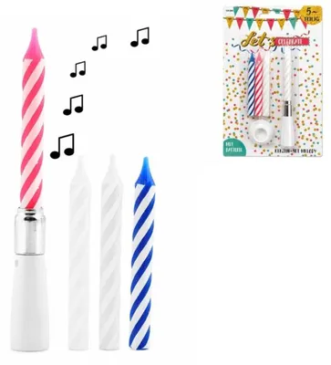 Productafbeelding van Melody Happy Birthday Taartkaarsen 5-delig