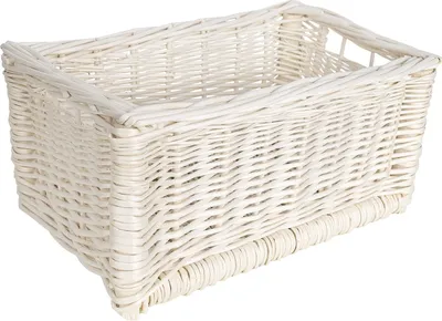 Obrázek produktu pro Creative Home Malý proutìný koš bílý Úložný koš 30x20x16 cm | Košík Tkaný pøírodní košík s uchy Úložný prostor | Na polièku, hraèky, do koupelny