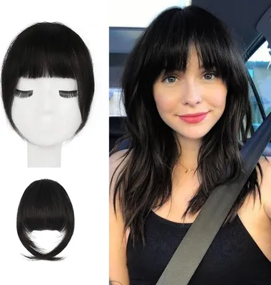 Produktbild von BARSDAR Schwarze Clip-in Pony Extensions aus 100% Echthaar