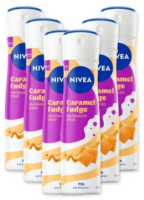 Produktbild von NIVEA Deo Caramel Fudge 6x150ml 72‑h‑Anti-Transpirant‑Schutz Limited Edition
