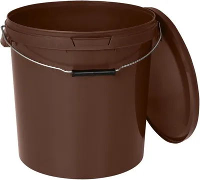 Produktbild von BenBow Eimer mit Deckel mit Metalgriff 30L Anzahl: 100 Stk., Braun BSR-, Luftdicht, Lebensmittelecht, BRC-, auslaufsicher