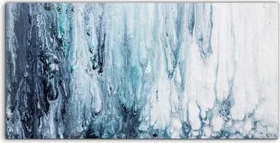Produktbild von Coloray Spritzschutz aus Glas 120x60  Wandkunst Küchenrückwand Kunstdruck abstrakte blau Acryl Bild