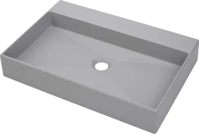 Zdjęcie produktu dla Granitowa umywalka nablatowa z miejscem na baterię - 60x40 cm