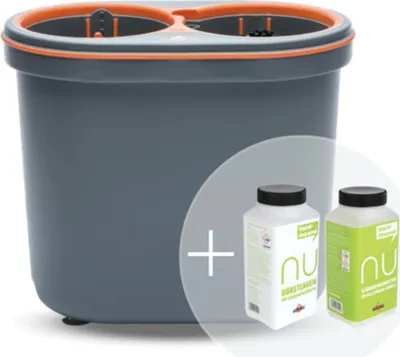 Produktbild von SPÜLBOY NU® grau/orange Gläserspülgerät SET Spültabletten & Bürstenrein