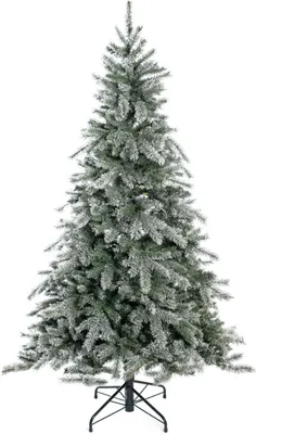 Produktbild von Evergreen künstlicher Weihnachtsbaum Fichte Frost grün/weiß 180 cm ohne Lichterkette