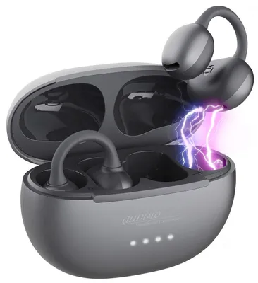 Imagen del producto de Auriculares abiertos, tipo clip, estéreo, con Bluetooth, función de manos libres, estuche de carga. Auriculares abiertos, tipo clip, ideales para juegos