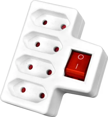 Produktbild von schaltbarer Steckdosenadapter "4-fach Euro"