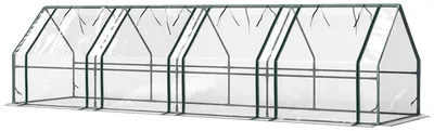 Produktbild von Outsunny Gewächshaus mit Reißverschlussfenster, winterfest Foliengewächshaus