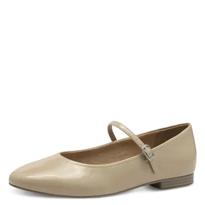Productafbeelding van Tamaris dames ballerina's, model Mary Jane, met riem en gesp, artikelnummer 1-22122-42, maat: 40 EU, kleur: bruin