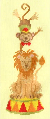 Image de Bothy Threads Kit de broderie au point de croix "Les plus grands saltimbanques", motif à compter, JUMP1, 8x22cm