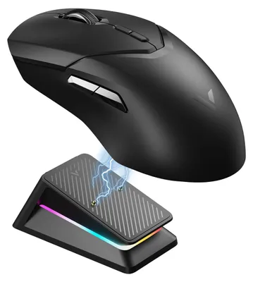 Produktbild von Kabellose Gaming-Maus mit RGB Magnetische Ladestation VT9SE PLUS Schwarz
