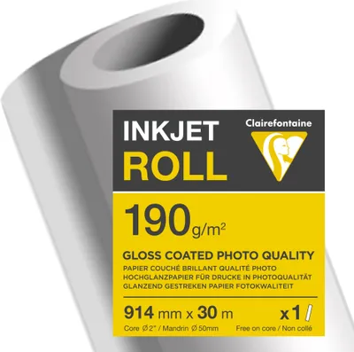 Immagine prodotto di Clairefontaine 2613C Clairefontaine Inkjet-Plotterrolle, (B)914 mm x (L)30 m