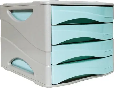 Zdjęcie produktu dla ARDA 15P4PPASBL, 4 szuf., Plastik, Niebieski, Szary, 380 mm, 289 mm, 254 mm